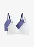 Lot de 2 soutiens-gorge coton à coques sans armatures, bonprix