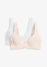 Lot de 2 soutiens-gorge moulés coton non rembourrés avec armatures, bonprix