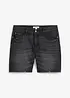 Bermuda en jean extensible à finitions effilochées, loose, bonprix