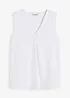 Blouse sans manches en lin mélangé, bonprix