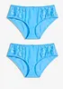 Lot de 2 slips Maxi avec dentelle, bonprix