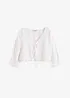 Blouse en broderie anglaise à manches bouffantes, bonprix