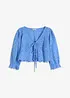 Blouse en broderie anglaise à manches bouffantes, bonprix