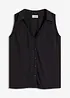 Top col polo en maille piquée viscose, bonprix