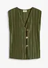 Top en jersey plissé, bonprix