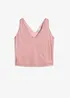 Crop top au décolleté plongeant, bonprix