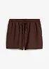 Short en crêpe texturé avec taille élastiquée, bonprix