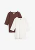Lot de 2 T-shirts 100% coton, bonprix