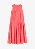 Robe longue en coton avec fronces, bonprix