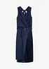 Robe midi aspect portefeuille à empiècement plissé, bonprix