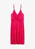Robe courte en matière brillante et plissée, bonprix