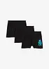 Lot de 3 boxers midi coton, bonprix