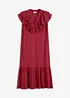 Robe midi avec volants en crêpe texturé, bonprix