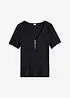 T-shirt côtelé en coton, bonprix