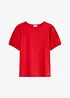 T-shirt en jersey avec manches bouffantes en popeline de coton, bonprix