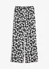 Pantalon palazzo en tissu texturé, bonprix