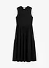 Robe midi en jersey texturé avec découpe dos, bonprix