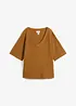 T-shirt gaufré 100% coton, bonprix