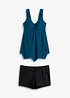Tankini long (ens. 2 pces) avec base en zigzag, bonprix