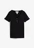 T-shirt col tunisien 100% coton, bonprix