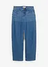 Jean barrel taille mi-haute, bonprix