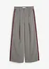 Pantalon à pinces et galon contrastant, bonprix
