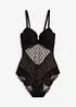 Body avec empiècement tulle, bonprix