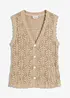 Gilet sans manches en maille ajourée, bonprix