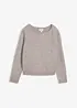 Pull en maille col bateau, bonprix