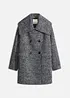 Manteau court aspect laine chinée, bonprix