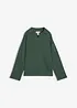 Sweat en coton avec col polo en maille, bonprix