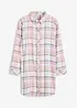 Chemise de nuit tissée en flanelle, entièrement boutonnée, bonprix