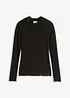 T-shirt côtelé en viscose majoritaire, bonprix