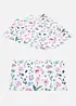 Lot de 4 sets de table avec imprimé fleurs, bonprix
