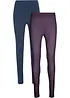 Lot de 2 leggings extensibles, bonprix