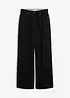 Jean large taille haute, effets destroy, bonprix