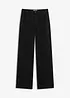 Pantalon taille haute en twill 100% coton, bonprix