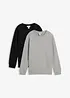 Lot de 2 sweats 100% coton, bonprix