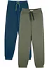 Lot de 2 pantalons de jogging 100% coton, bonprix