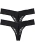 Lot de 2 strings en dentelle, bonprix