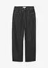 Jean barrel taille mi-haute, bonprix