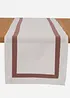 Chemin de table en coton avec bordure colorée, bonprix