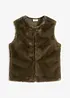 Gilet sans manches en teddy, bonprix