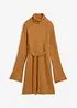 Robe courte en maille côtelée à col roulé, bonprix