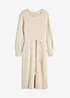 Robe pull fluide et côtelée en viscose majoritaire, bonprix