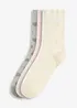 Lot de 3 paires de chaussettes douillettes soft touch, bord non comprimant, bonprix