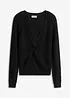 Pull fluide en maille côtelée, viscose majoritaire, bonprix