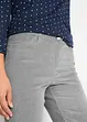 Pantalon droit en velours côtelé extensible, bonprix