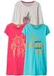 Lot de 3 chemises de nuit, bonprix