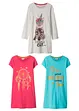 Lot de 3 chemises de nuit, bonprix